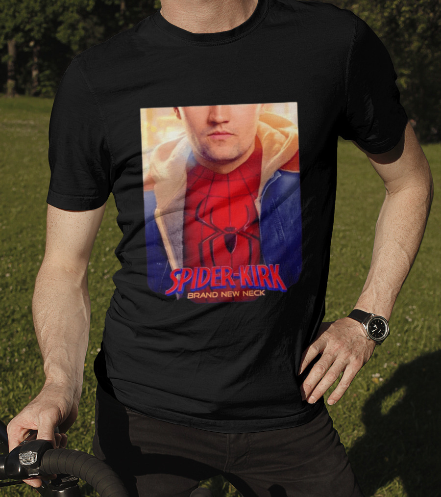 Spider Kirk Brand New Neck Spider Man X Charlie Kirk T-Shirt