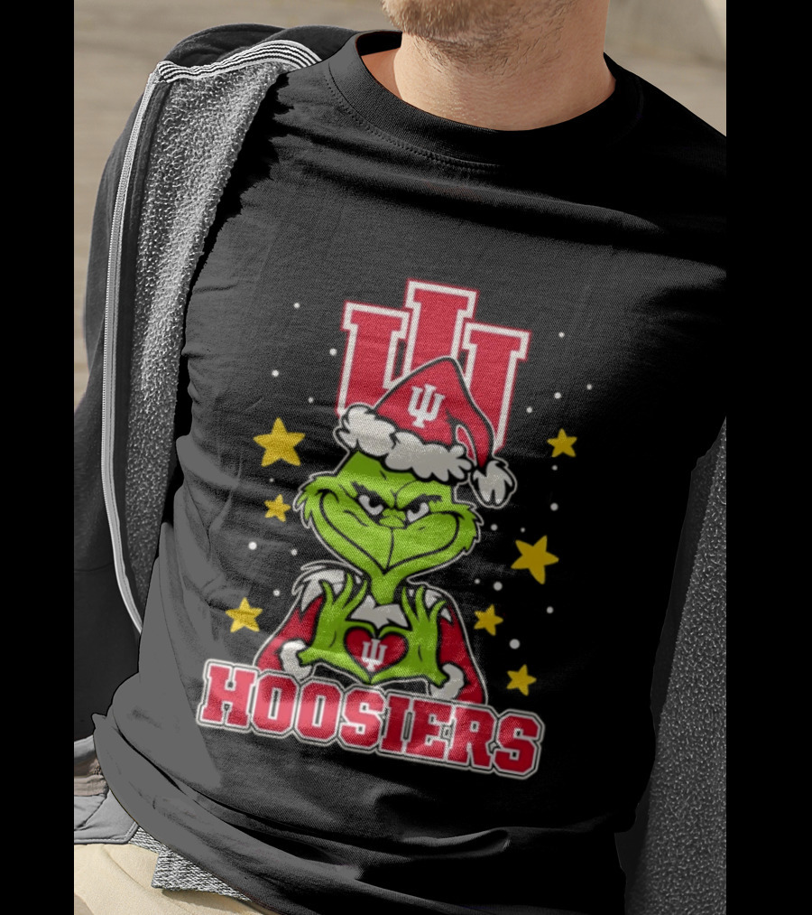 Hoosiers Christmas Grinch Indiana NCAA T-Shirt