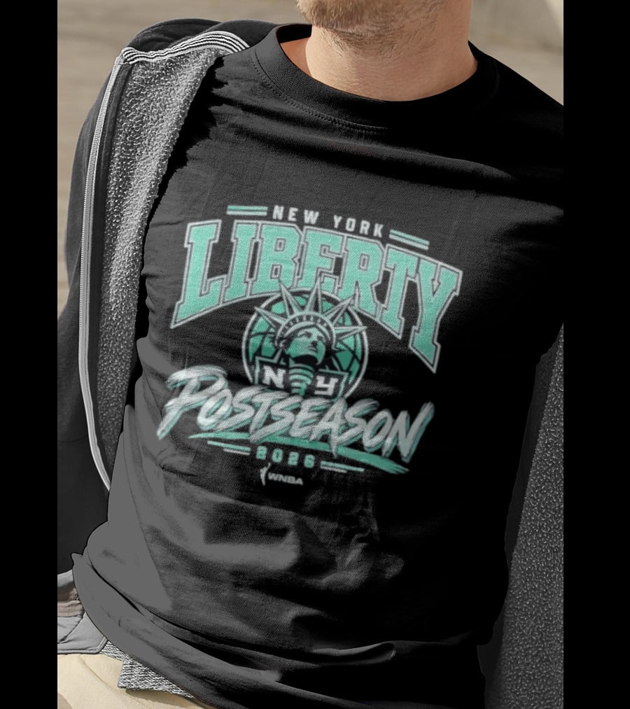New York Liberty WNBA 2026 Playoffs Statue Of Liberty T-Shirt