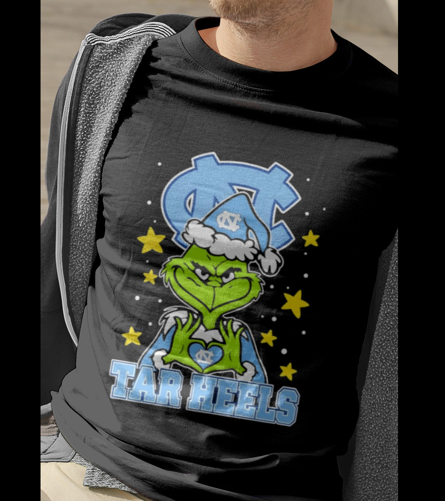 UNC Tar Heels Grinch Christmas NC T-Shirt