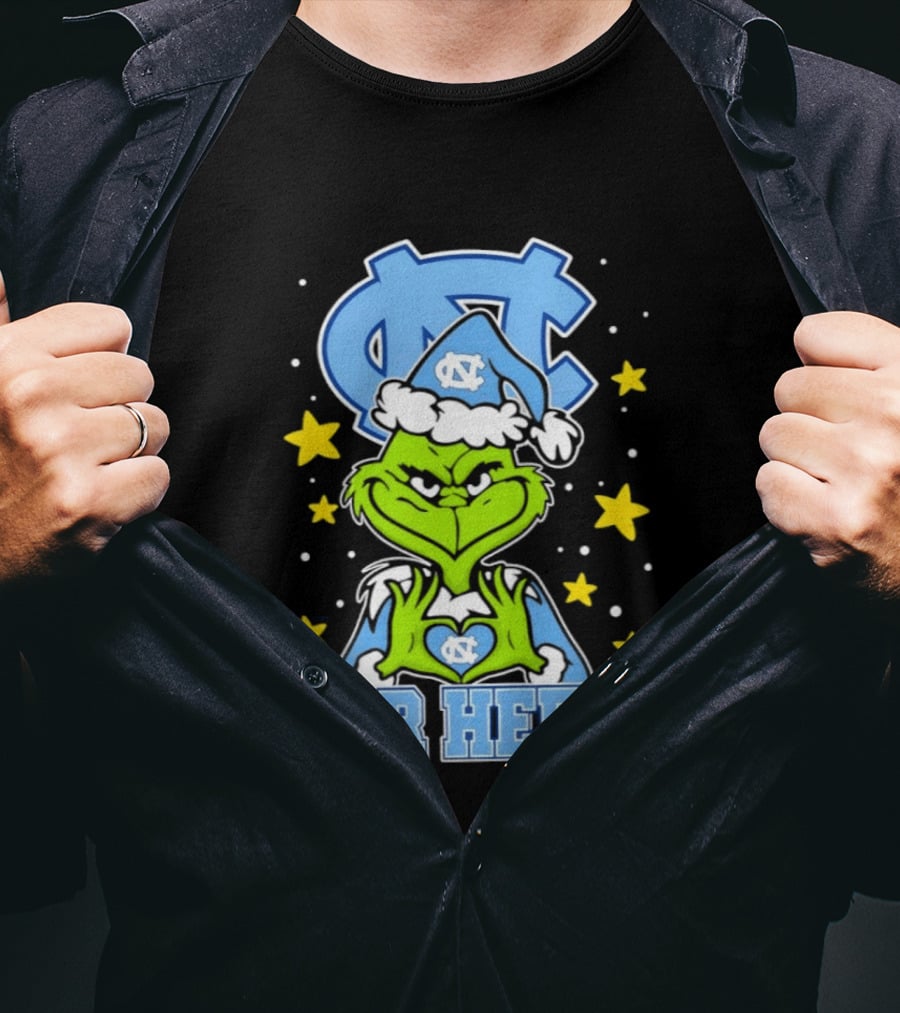 UNC Tar Heels Grinch Christmas NC T-Shirt