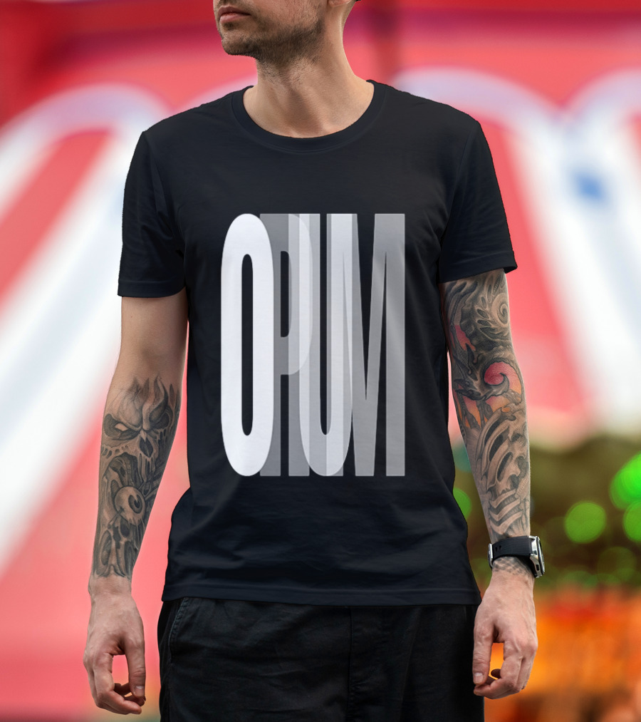 Opium Store Opium 00 Bold Text Optical Illusion T-Shirt