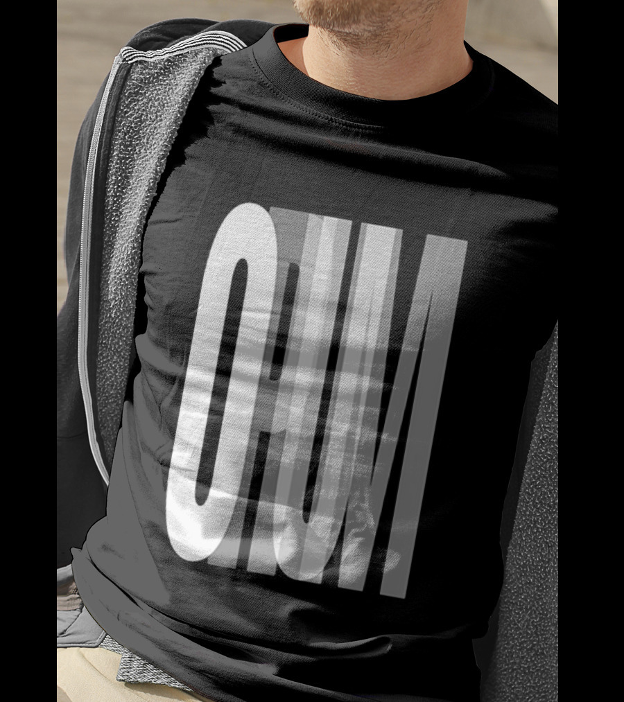 Opium Store Opium 00 Bold Text Optical Illusion T-Shirt