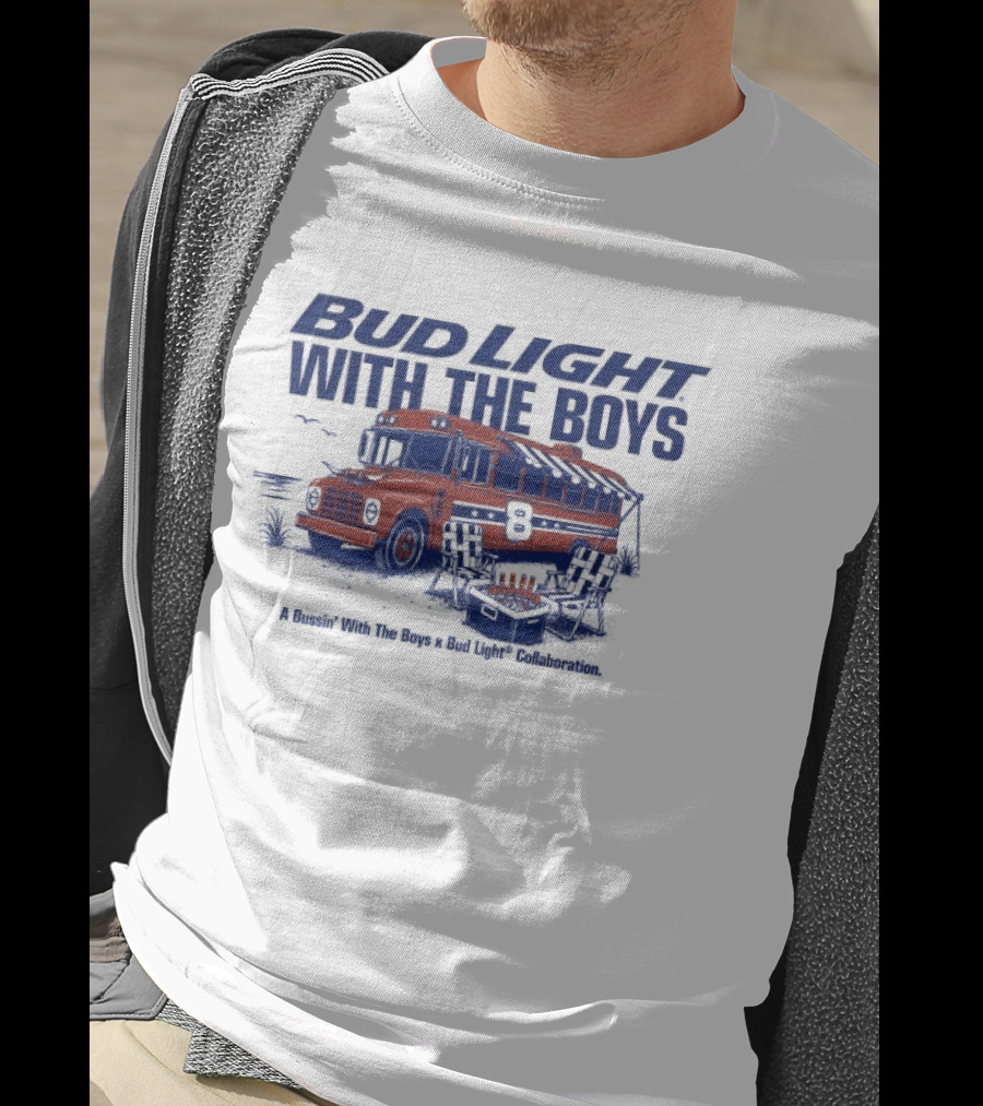 Bud Light With The Boys Beer Bus Adventure T-Shirt