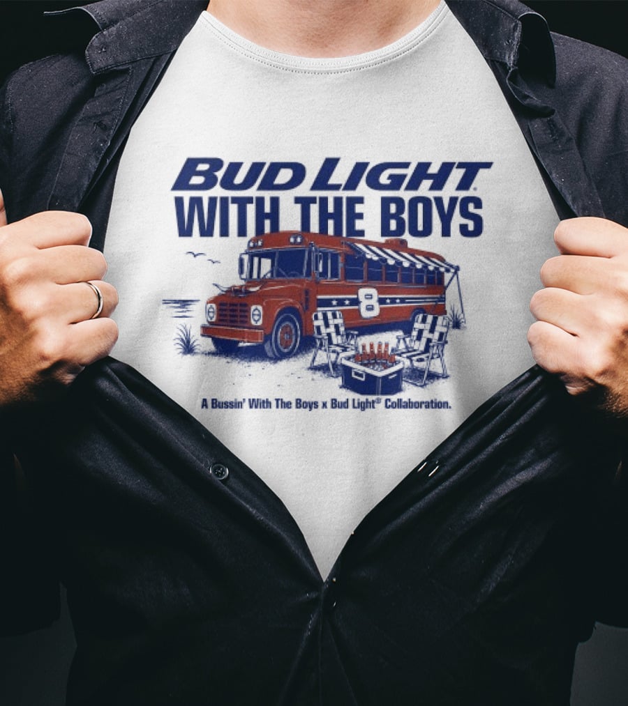 Bud Light With The Boys Beer Bus Adventure T-Shirt
