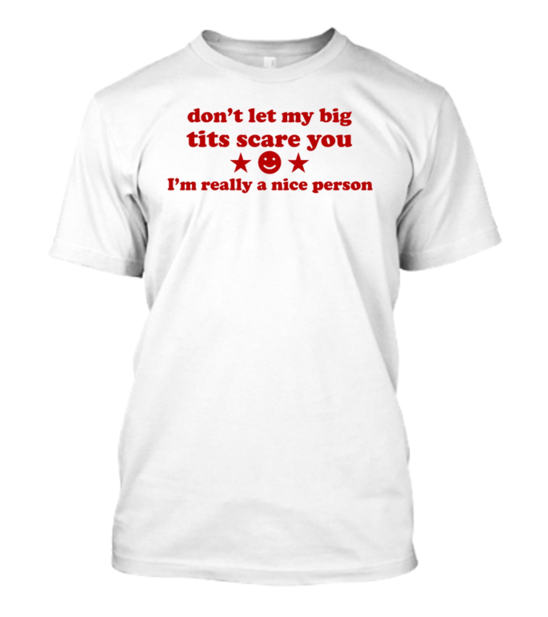 Don't Let My Big Tits Scare You I'm Really A Nice Person T-Shirt