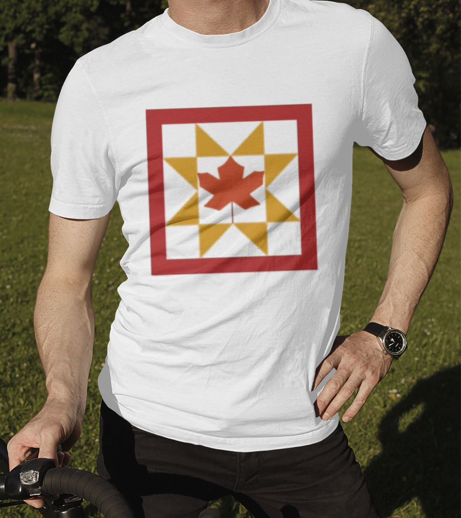Kentucky Fall Quilt Maple Leaf Star Patchwork T-Shirt