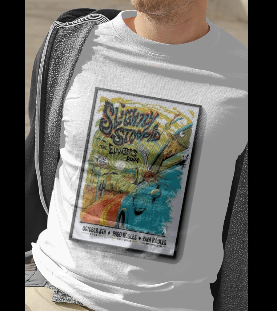 Slightly Stoopid And The Elovaters Concert Vina Robles Paso Robles CA Oct 8 2026 Road Trippin T-Shirt