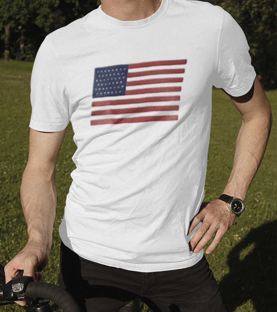 Pure Baseball American Flag Grey Stars And Stripes Iconic Heritage T-Shirt