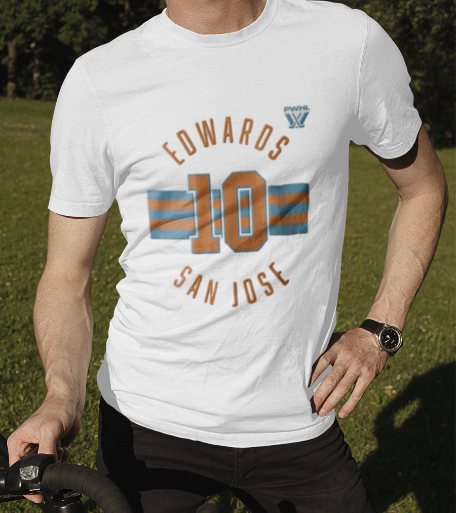 PWHL Edwards 10 San Jose Jersey Name Number T-Shirt
