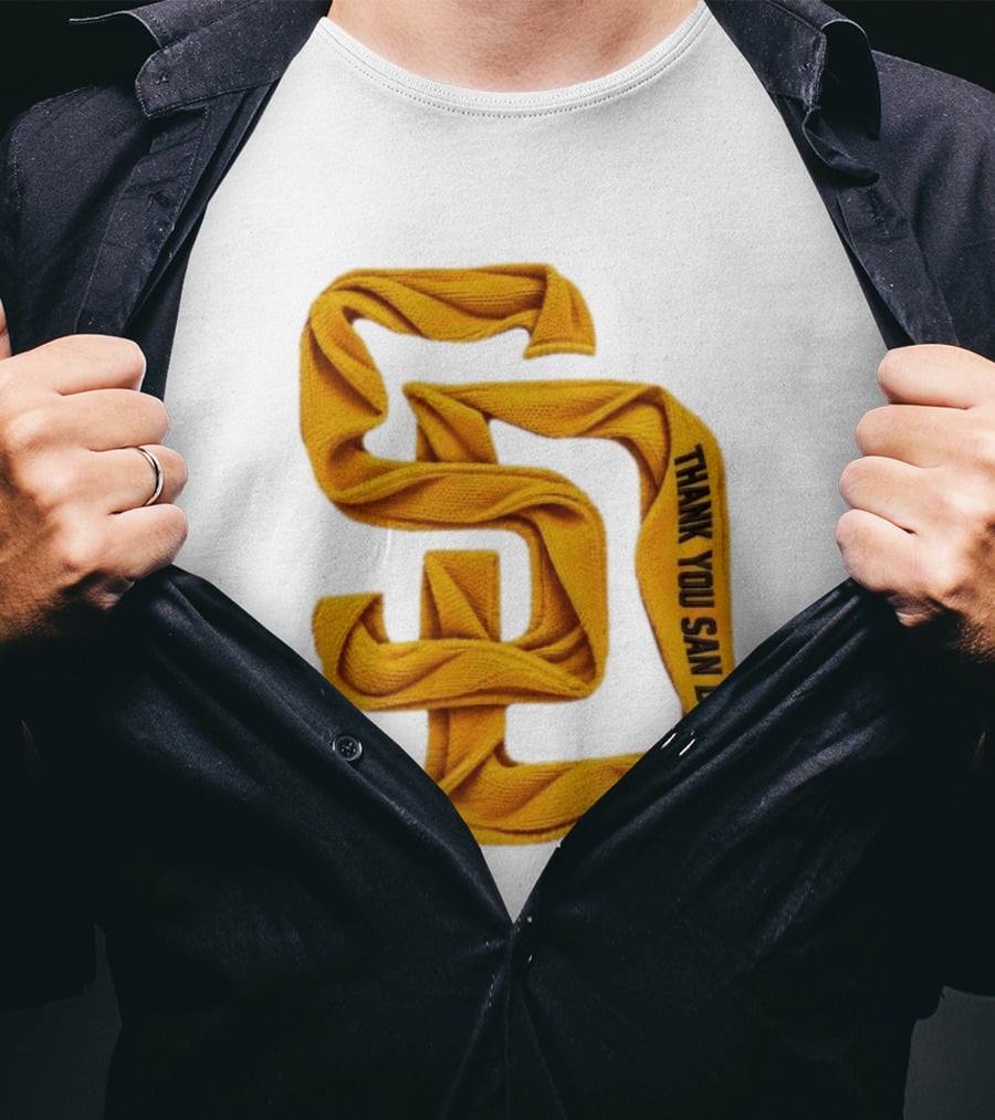 San Diego Padres Thank You San Diego SD Scarf T-Shirt