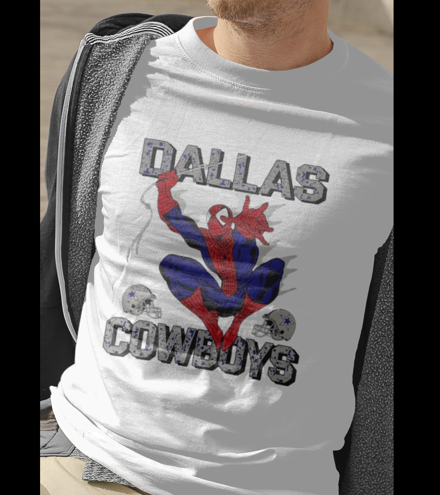 Dallas Cowboys Spider Man Marvel Super Hero NFL T-Shirt