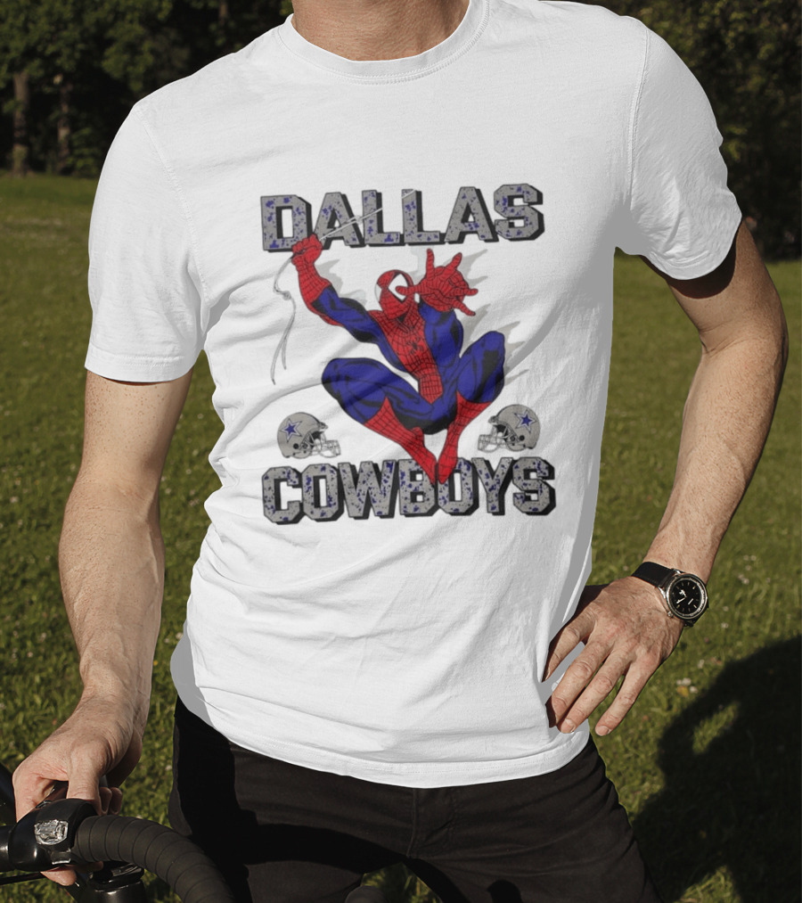 Dallas Cowboys Spider Man Marvel Super Hero NFL T-Shirt