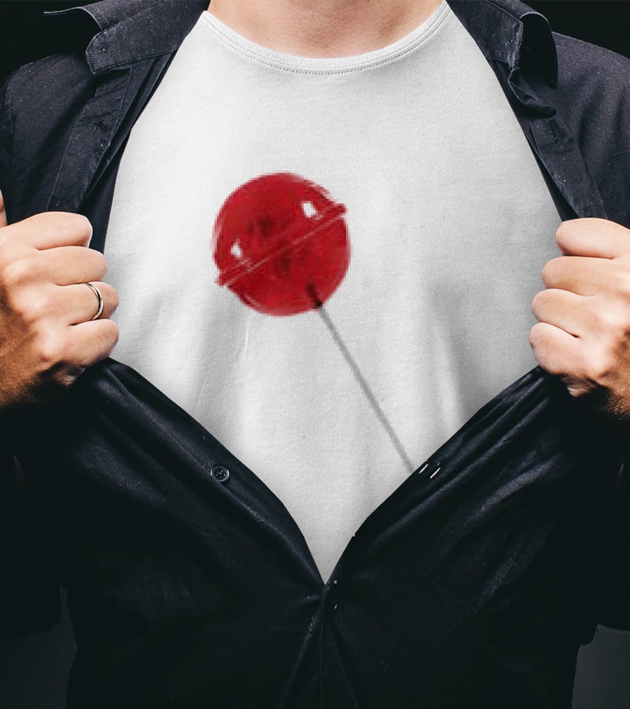Twojeys Lollipop White Red Candy Stick T-Shirt