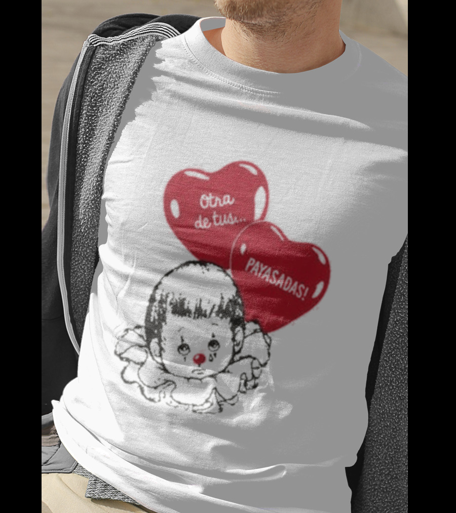 Willy Chavarria Payasadas Red Heart Balloons And Child Clown T-Shirt