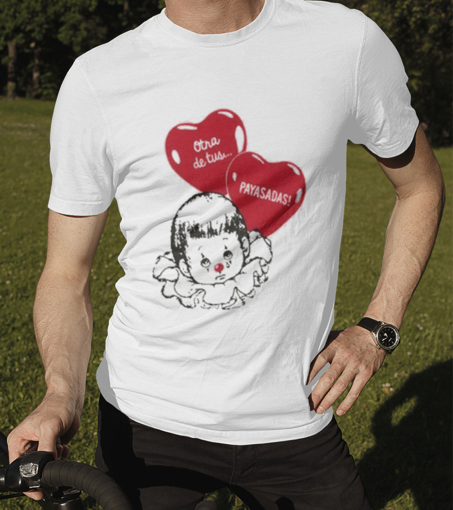 Willy Chavarria Payasadas Red Heart Balloons And Child Clown T-Shirt