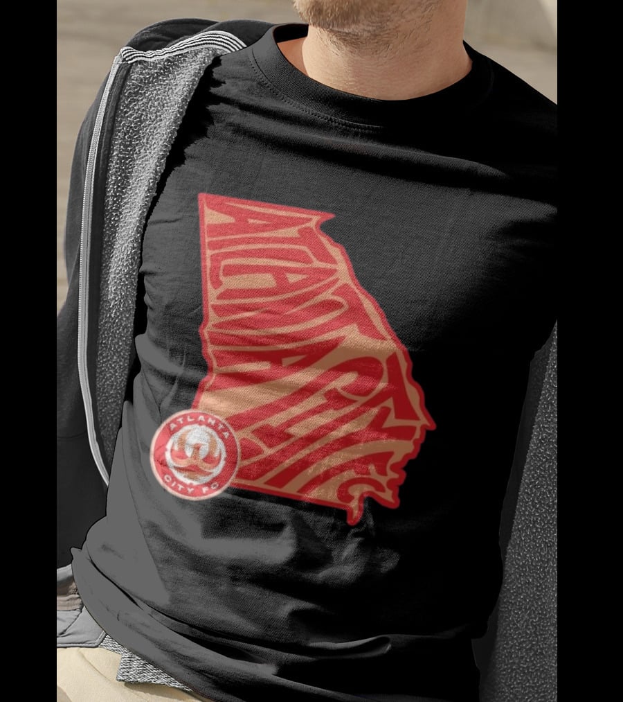 Atlanta City FC Groovy Team State Map Ensemble T-Shirt