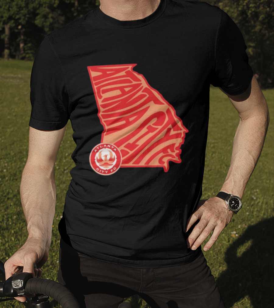 Atlanta City FC Groovy Team State Map Ensemble T-Shirt
