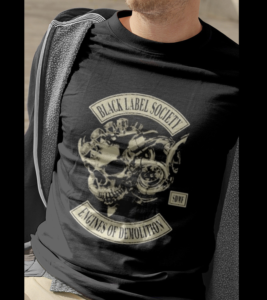 Black Label Society Engines Of Demolition Skull SDMF T-Shirt