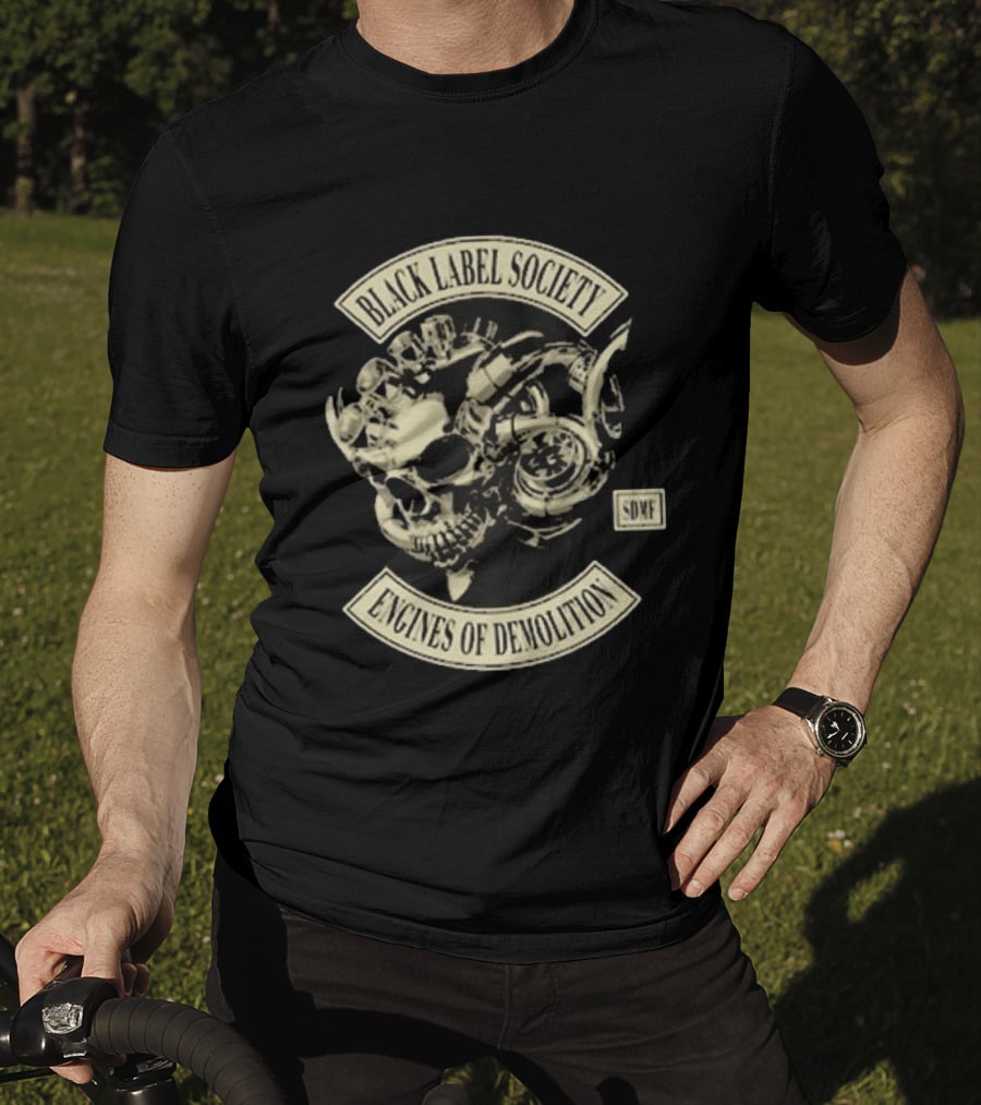 Black Label Society Engines Of Demolition Skull SDMF T-Shirt