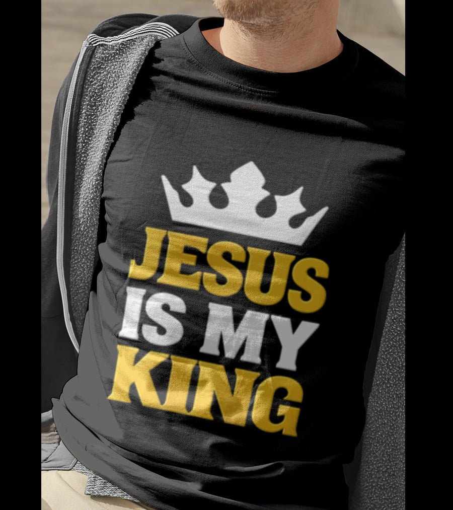 Jesus Is My King White Crown Christian Faith T-Shirt