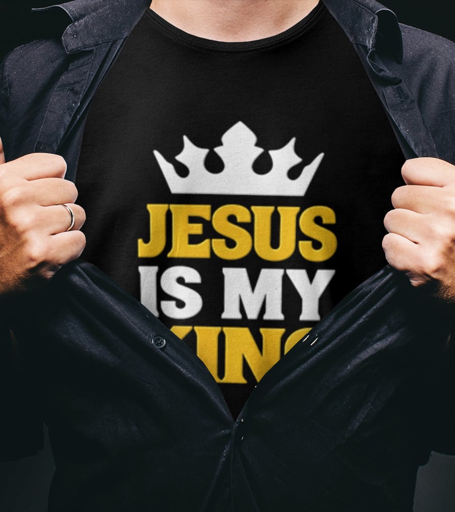 Jesus Is My King White Crown Christian Faith T-Shirt