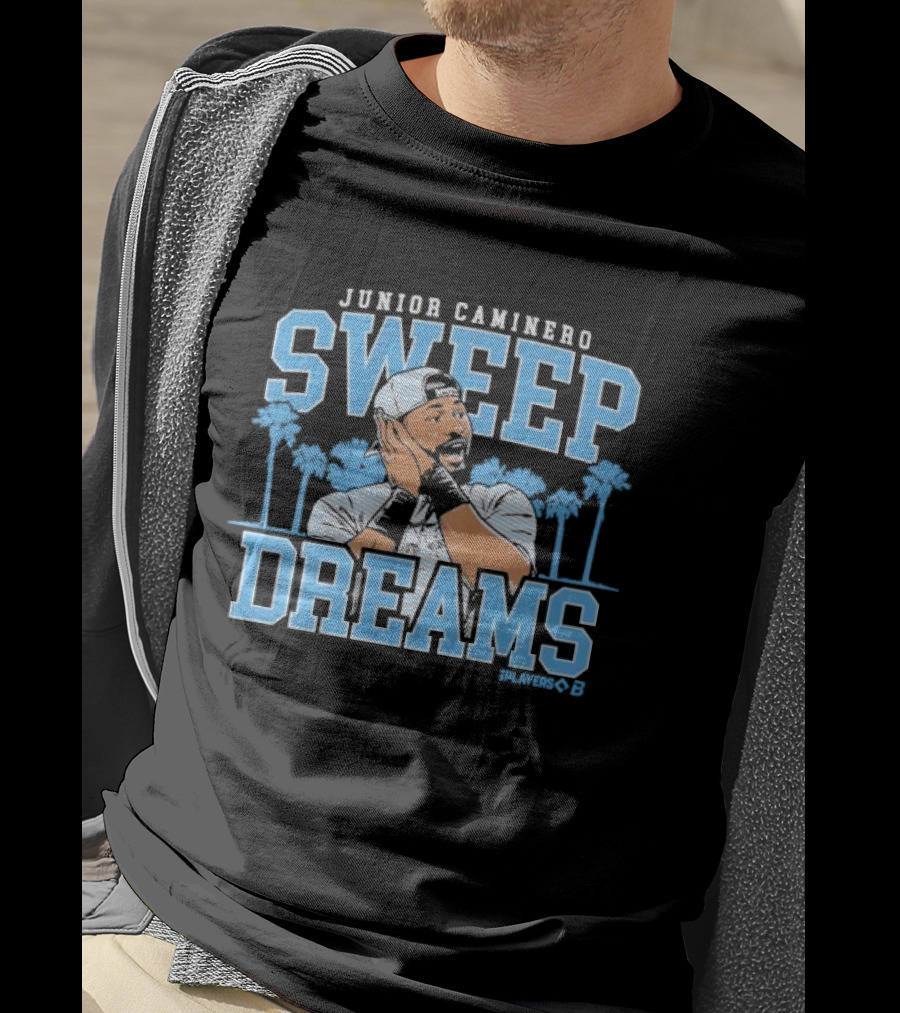 Junior Caminero Sweep Dreams Tampa Bay Rays Palms T-Shirt