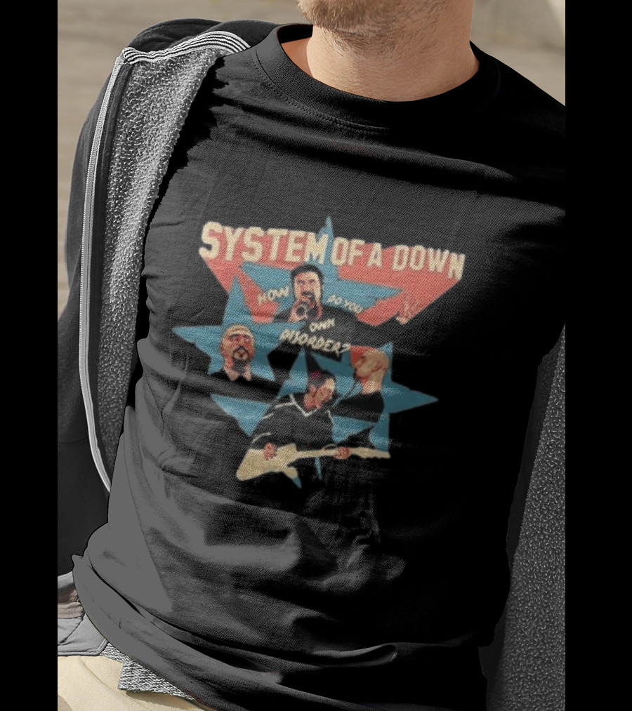 System Of A Down How Do You Own Disorder Toxicity Star Band Members T-Shirt