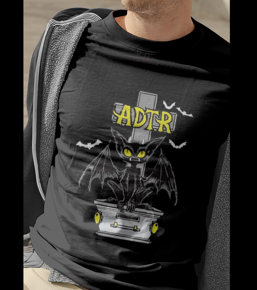 ADTR Halloween 2026 Dead And Buried Gargoyle With Bats T-Shirt