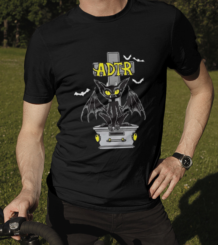 ADTR Halloween 2026 Dead And Buried Gargoyle With Bats T-Shirt