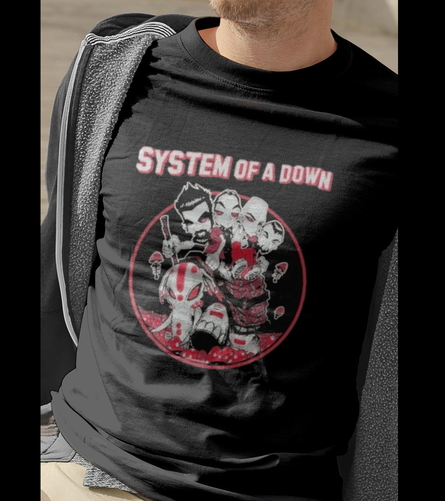 System Of A Down Mushroom People Iconic Band T-Shirt