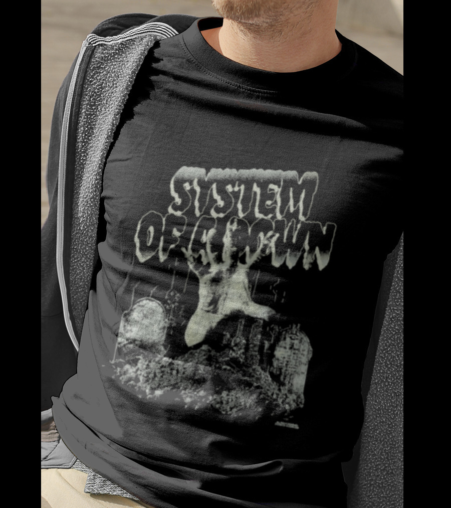 System Of A Down Zombie Hand Graveyard Tombstones T-Shirt