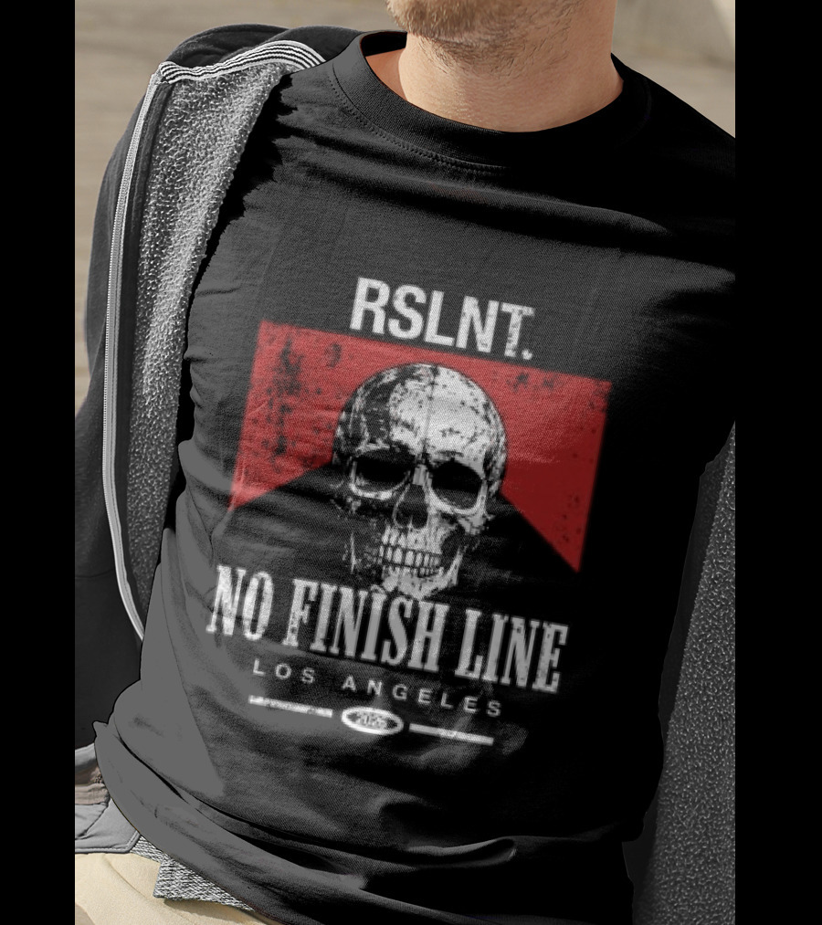 Rslnt No Finish Line Los Angeles Skull T-Shirt