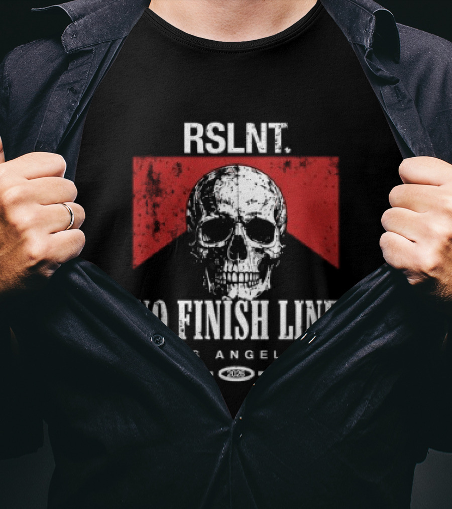Rslnt No Finish Line Los Angeles Skull T-Shirt