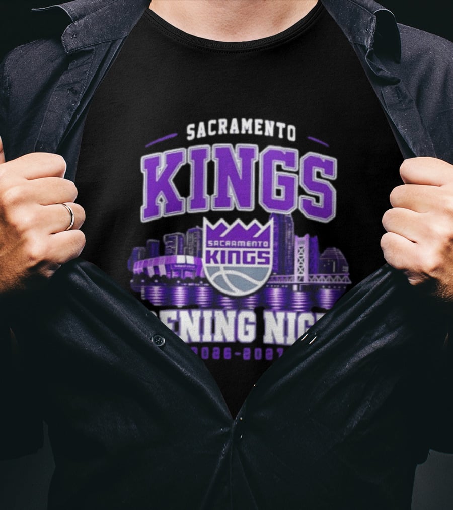 Sacramento Kings Opening Night 2026 2027 City Skyline T-Shirt