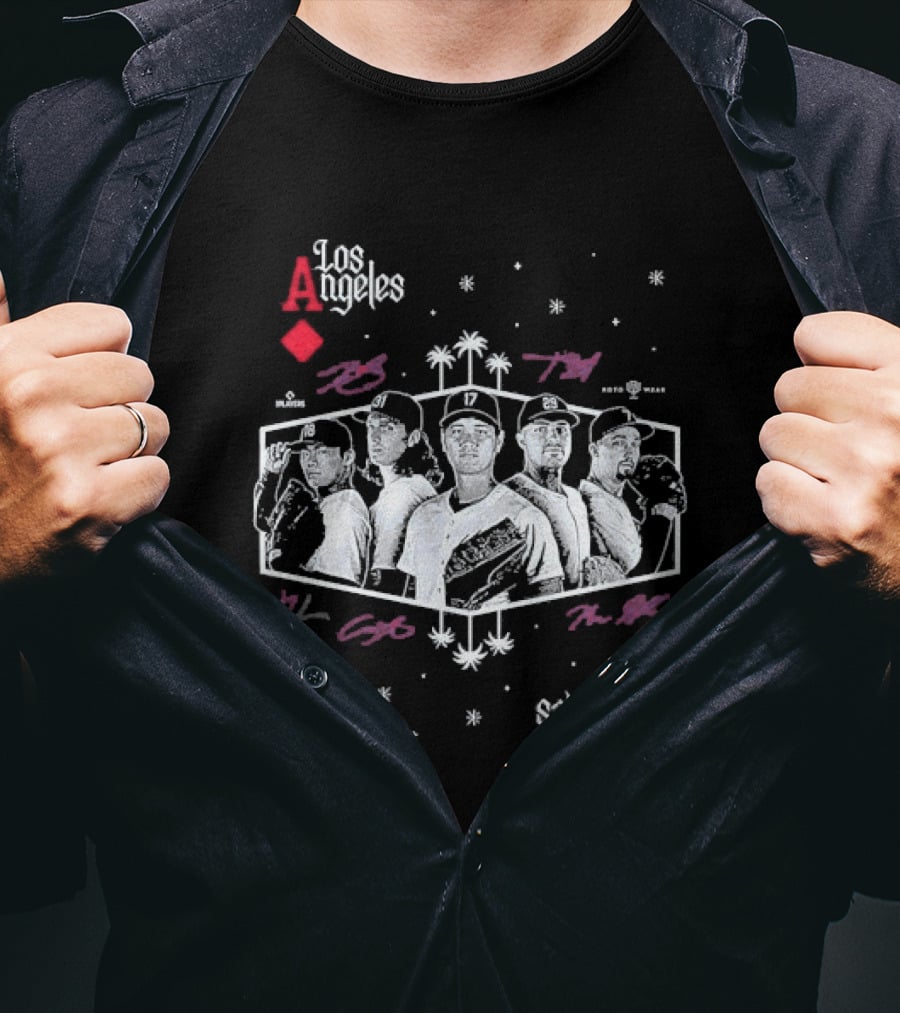 Shohei Ohtani Tarik Skubal Yoshinobu Yamamoto Tyler Glasnow Blake Snell Los Angeles Dodgers Aces T-Shirt
