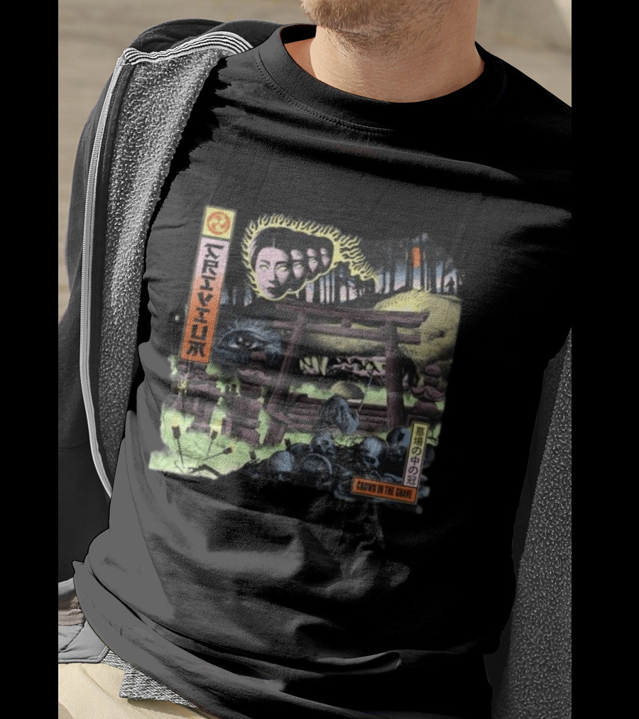 Crown In The Crate Trivium Store Citg Color Cover Black T-Shirt