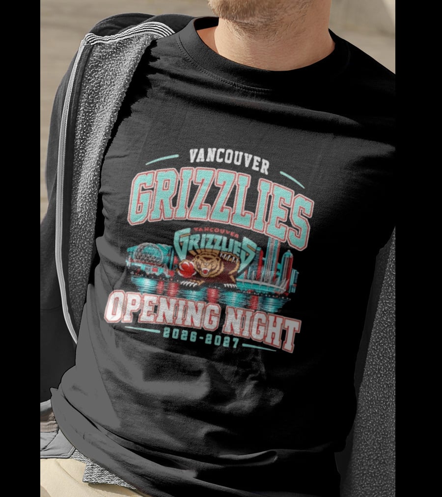 Vancouver Grizzlies Opening Night 2026 2027 City Skyline T-Shirt