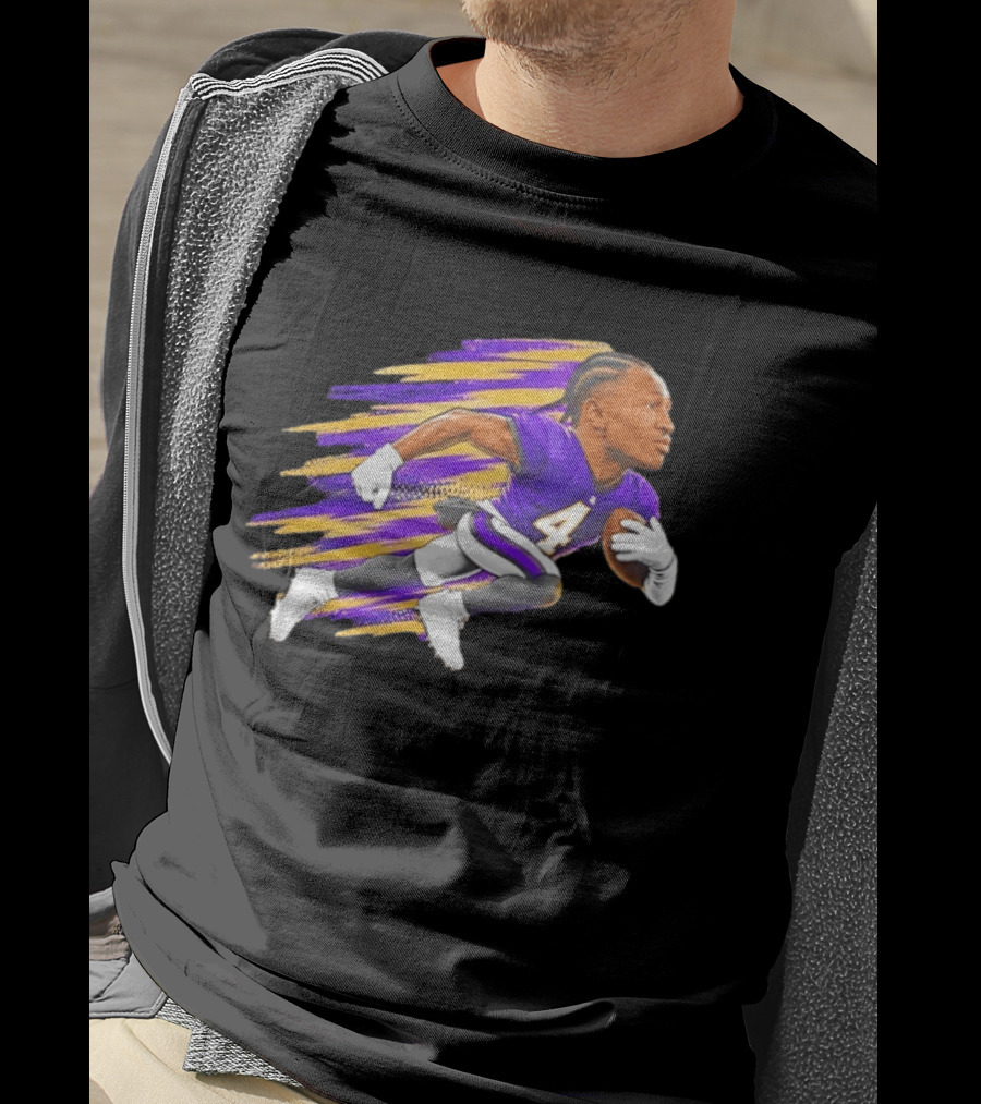 Baltimore Ravens Zay Flowers Run 4 Run NFL Cartoon T-Shirt