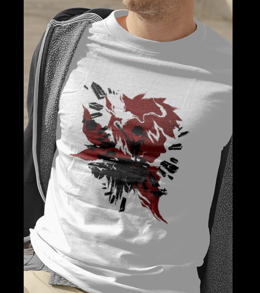 Bastion The Kid Red Silhouette Gaming T-Shirt