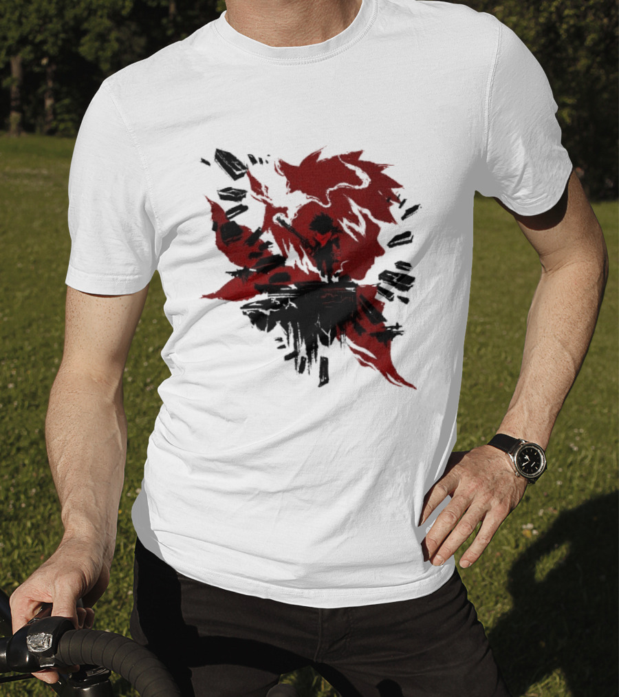 Bastion The Kid Red Silhouette Gaming T-Shirt
