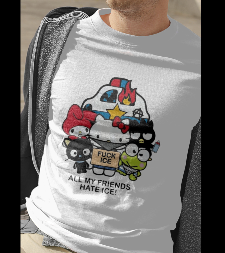 Hello Kitty Fuck Ice All My Friends Hate Ice T-Shirt