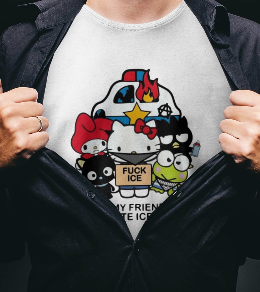 Hello Kitty Fuck Ice All My Friends Hate Ice T-Shirt