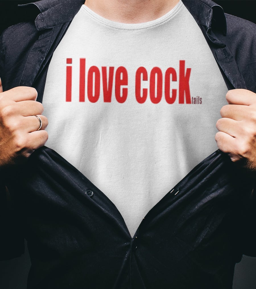 I Love Cocktails Bold Red T-Shirt