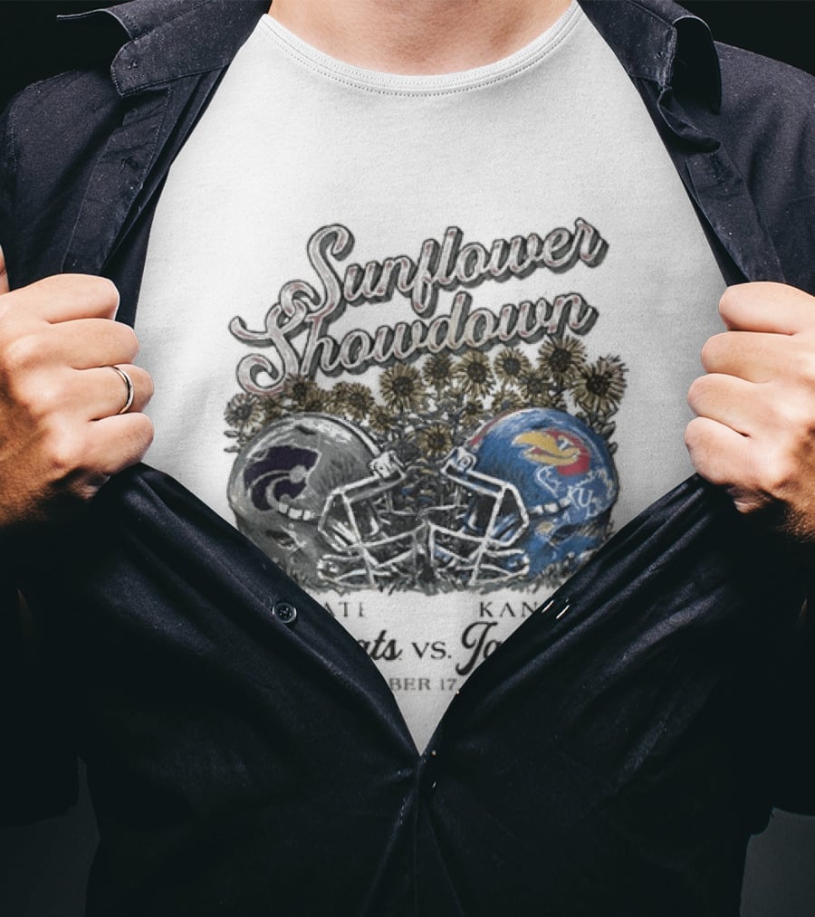 Sunflower Showdown K State Wildcats Vs Kansas Jayhawks October 17 2026 T-Shirt