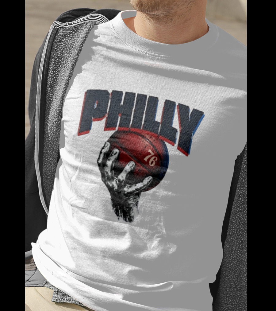 Philly Basketball 76 Hand T-Shirt