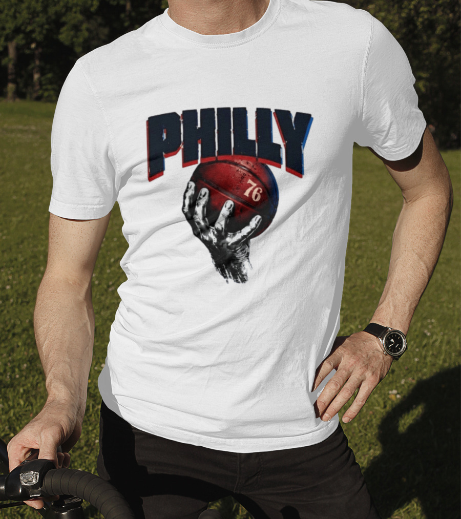 Philly Basketball 76 Hand T-Shirt