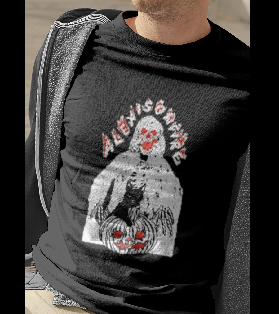Alexisonfire Halloween Skeleton Cat Pumpkin Strange Things T-Shirt