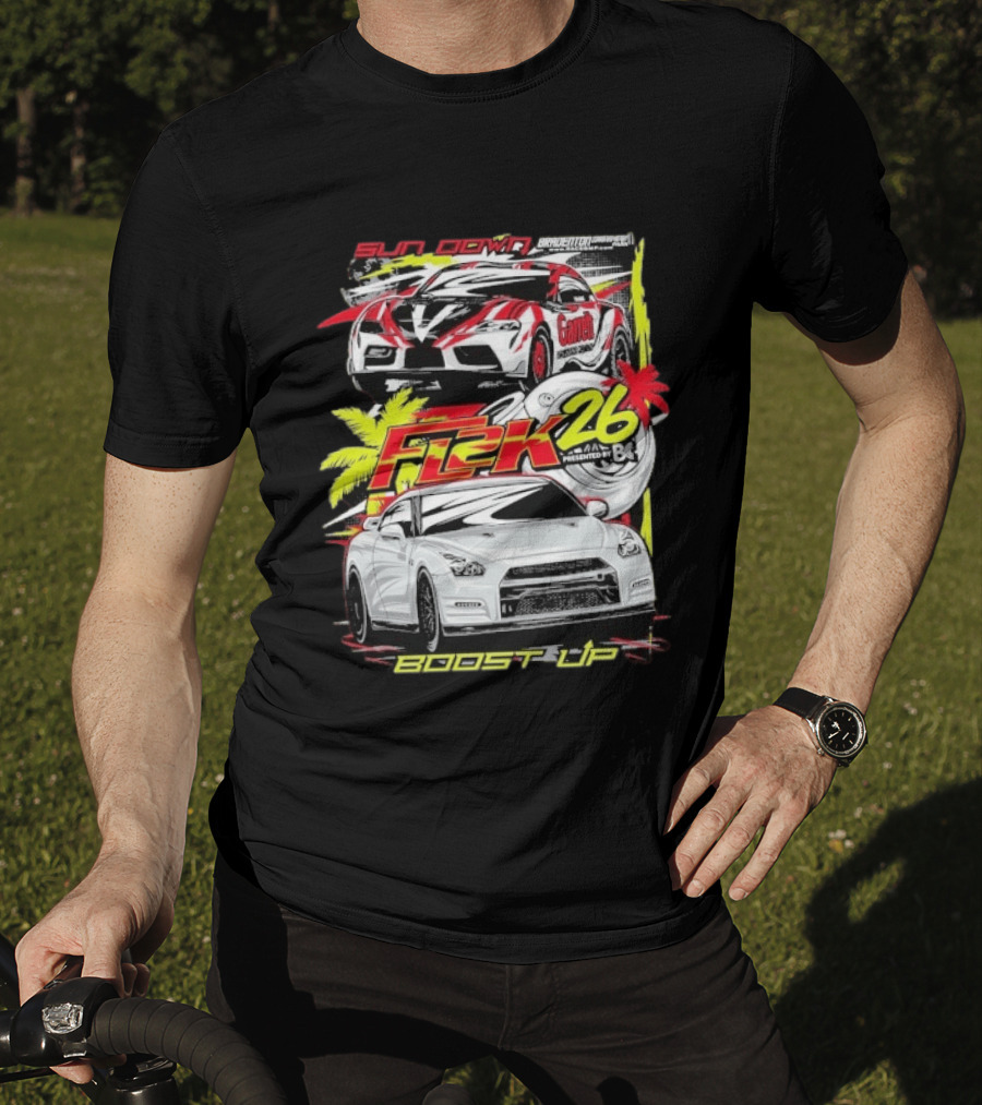 Cleetus McFarland Sun Down Boost Up Import FL2K26 Presented By BC Racing T-Shirt