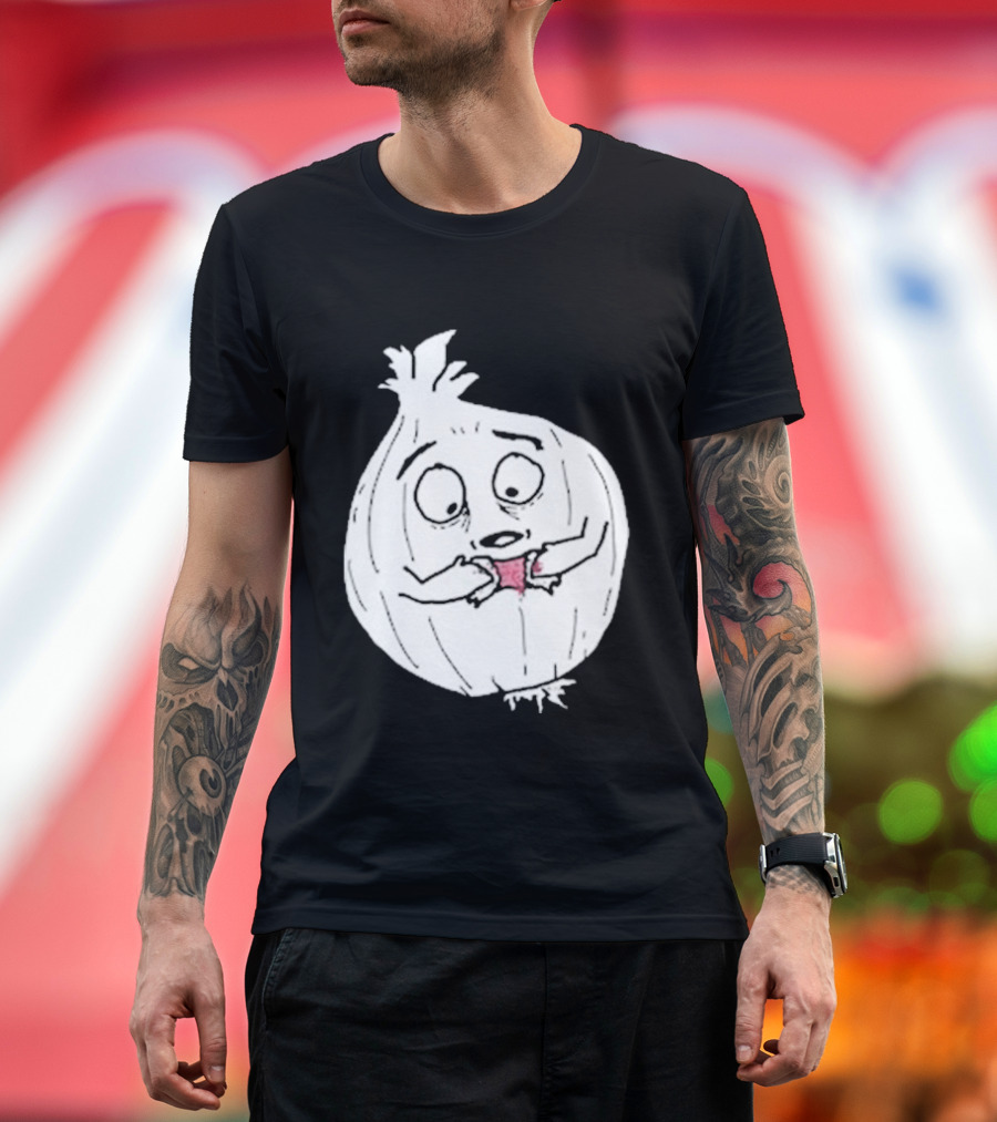 Garlic Shrinkage Funny Cartoon Onion T-Shirt